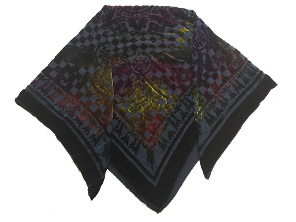 Silk Velvet Square Scarves - AlSundus