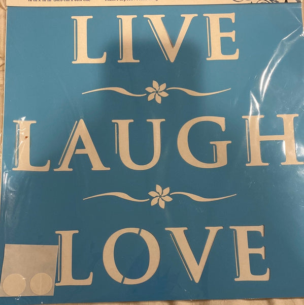 Live Love Laugh Stencil - AlSundus