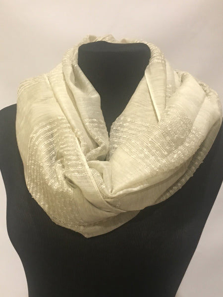 Striped textured Beige scarf shawl hijab wrap turban - AlSundus