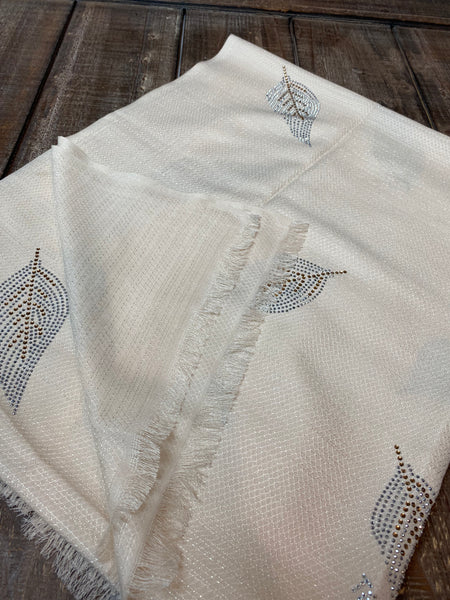 Beige Rhinestone fancy shawl