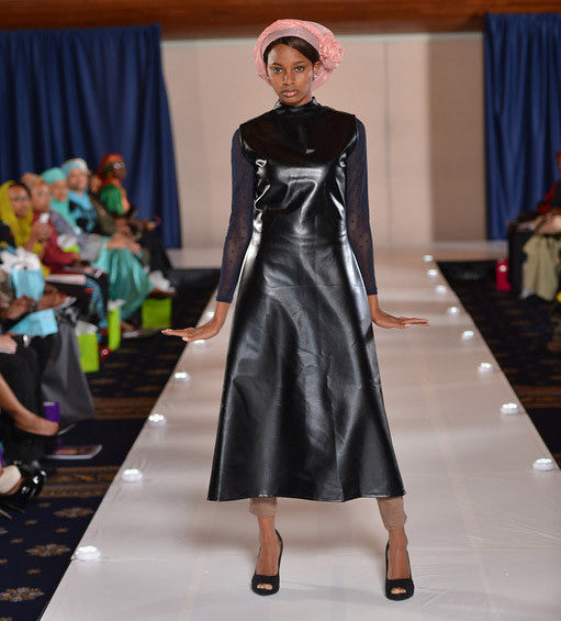 Leather & Lace Dress - AlSundus